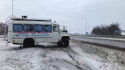 НА ТРАССЕ М-4 «ДОН» ИЗ-ЗА НЕПОГОДЫ РАЗВЕРНУЛИ ПУНКТЫ ОБОГРЕВА