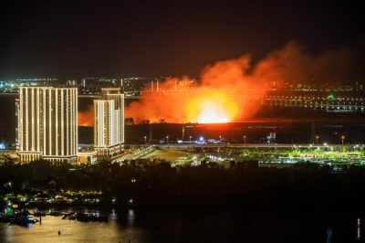 КРУПНЫЙ ПОЖАР ПРОИЗОШЁЛ ВБЛИЗИ ГЛАВНОГО ФУТБОЛЬНОГО СТАДИОНА РОСТОВА